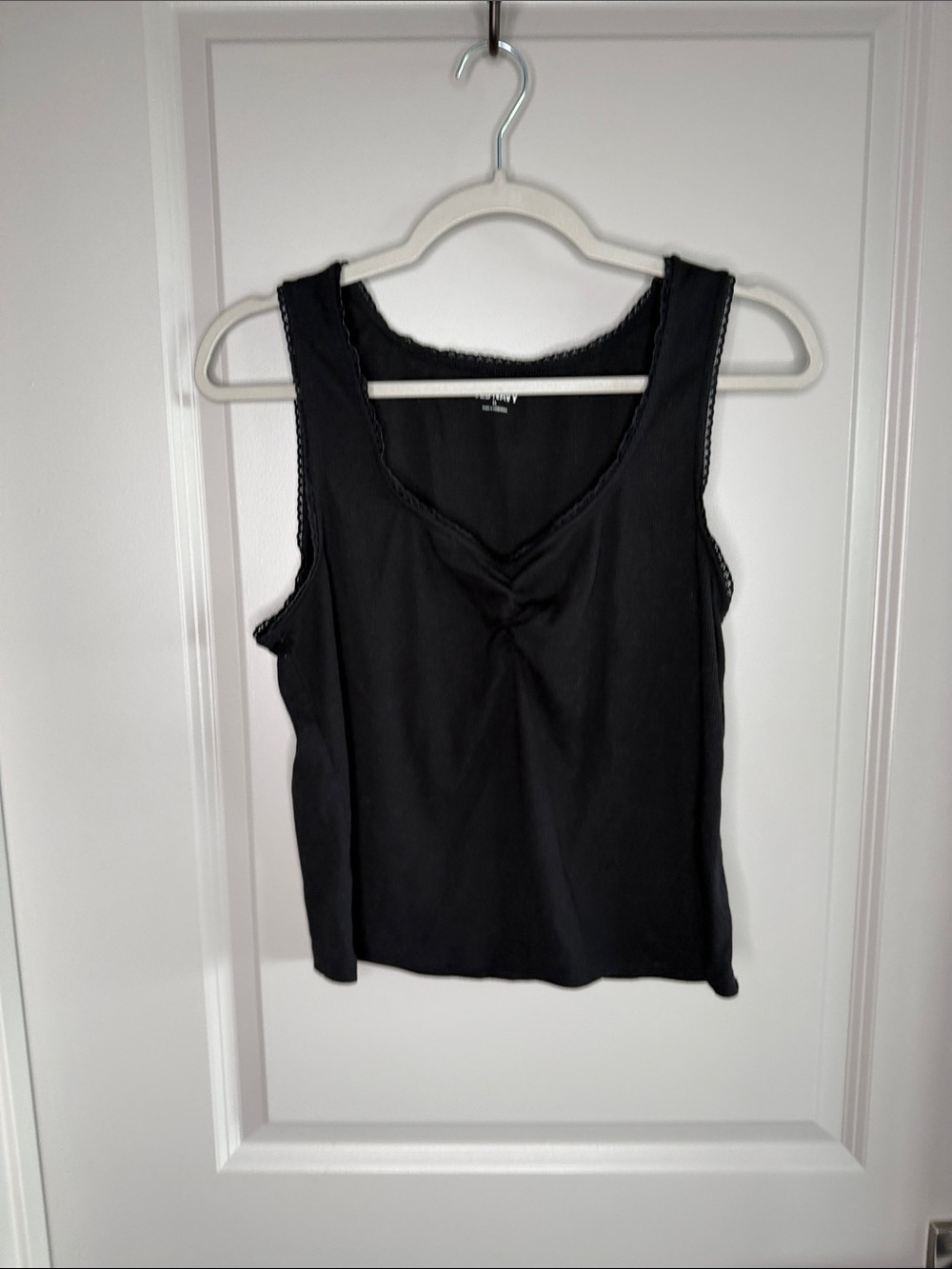 Old Navy Black Sleeveless Tank with Front Scrunch